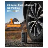 Syncwire Tire Inflator Portable Air Compressor - 150PSI 2X Faster Inflation Smart Air Pump for Car Tires Extra-Large LCD with Digital Pressure Gauge, Auto Shut-Off for Car, Motorcycle, Bike & Balls Syncwire Tire Inflator Portable Air Compressor - 150PSI 2X Faster Inflation Smart Air Pump for Car Tires Extra-Large LCD with Digital Pressure Gauge, Auto Shut-Off for Car, Motorcycle, Bike & Balls