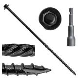 Lag Screws for Wood, #14 X 8 Structural Wood Screws, 50pcs Heavy Duty Black Timber/Log/Landscaping Wood Screws - Exterior Coated Heavy Duty Screws Rust Resistant, Hex Socket Included Lag Screws for Wood, #14 X 8 Structural Wood Screws, 50pcs Heavy Duty Black Timber/Log/Landscaping Wood Screws - Exterior Coated Heavy Duty Screws Rust Resistant, Hex Socket Included