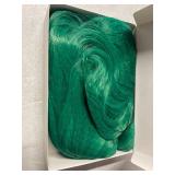 FESHFEN Bob Wig with Bangs, Shoulder Length Wavy Synthetic Light Blonde Short Hair Wig for Women Party Daily, 14 inch, Green FESHFEN Bob Wig with Bangs, Shoulder Length Wavy Synthetic Light Blonde Short Hair Wig for Women Party Daily, 14 inch, Green