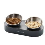 PETKIT 304 Stainless Steel Elevated Cat Bowls&Dog Bowls,Raised Cat Food and Water Bowl Set, Non-Slip, Anti Vomiting 15°Tilted Cat Small Animal Plate PETKIT 304 Stainless Steel Elevated Cat Bowls&Dog Bowls,Raised Cat Food and Water Bowl Set, Non-Slip, Anti Vomiting 15°Tilted Cat Small Animal Plate