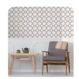 Glory Tik 7.7'X197' White with Gold Wallpaper Glory Tik 7.7'X197' White with Gold Wallpaper