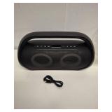 onn Portable FM Boombox with LED Lighting onn Portable FM Boombox with LED Lighting