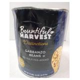 Bountiful Harvest Distinctions Garbanzo Beans - Large Commercial Can - Best by date of May 12, 2023.