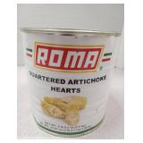 Roma Quartered Artichoke Hearts - Large Commercial Can Net weight 2.5kg/5lb 8.2oz.