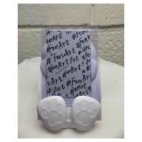 Pop Art Lincoln Penny Card Display with Paw Print Stand