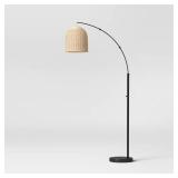 82\'x13\' Addison Arc Floor Lamp with Natural Rattan Shade - Threshold⢠82\'x13\' Addison Arc Floor Lamp with Natural Rattan Shade - Thresholdâ¢