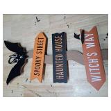 Halloween Directional Sign Post Halloween Directional Sign Post