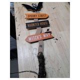 Halloween Directional Sign Post Halloween Directional Sign Post