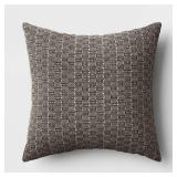 Oversized Textural Woven Square Throw Pillow Black/Neutral - Thresholdâ¢: Modern Cotton Decor for Indoor Comfort Oversized Textural Woven Square Throw Pillow Black/Neutral - Thresholdâ¢: Modern Cotton Decor for Indoor Comfort