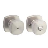 Arroyo Satin Nickel Bed/Bath Knob with Soft Modern Rose Arroyo Satin Nickel Bed/Bath Knob with Soft Modern Rose