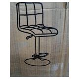 Round Hill Grey PU Leather Bar Stool Round Hill Grey PU Leather Bar Stool