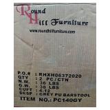 Round Hill Grey PU Leather Bar Stool Round Hill Grey PU Leather Bar Stool