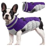 FUAMEY Dog Coat for Small Dogs,Waterproof Dog Winter Jacket with Harness Built in Puppy Cold Weather Coats Reflective Pet Vest with Zipper Warm Fleece Dogs Snowsuit Windproof Purple S FUAMEY Dog Coat for Small Dogs,Waterproof Dog Winter Jacket with Harness Built in Puppy Cold Weather Coats Reflective Pet Vest with Zipper Warm Fleece Dogs Snowsuit Windproof Purple S