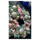 Pink and Gold Holiday Wreath Pink and Gold Holiday Wreath