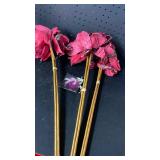 Pink Glitter Floral Stems with Bamboo Stalks Pink Glitter Floral Stems with Bamboo Stalks