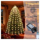 Christmas Tree Lights WarmWhite Christmas Lights Outdoor Indoor 400Led 10 Lines with 8 Lighting Modes, Timer and Remote Control, Fairy Lights for Wedding Home Party 6Ft - 9Ft Xmas Tree Decorations Christmas Tree Lights WarmWhite Christmas Lights Outdoor Indoor 400Led 10 Lines with 8 Lighting Modes, Timer and Remote Control, Fairy Lights for Wedding Home Party 6Ft - 9Ft Xmas Tree Decorations