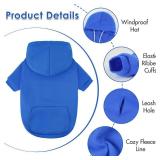 BAOBICUTE Dog Basic Hoodie Soft Dog Clothes Cold Weather Sweaters for Medium Large Dogs Cozy Fabric Warm Sweatshirt with Leash Hole (Blue, XL (Back: 24.8\',Chest: 33.86\', Neck: 25.2\')) BAOBICUTE Dog Basic Hoodie Soft Dog Clothes Cold Weather Sweaters for Medium Large Dogs Cozy Fabric Warm Sweatshirt with Leash Hole (Blue, XL (Back: 24.8\',Chest: 33.86\', Neck: 25.2\'))