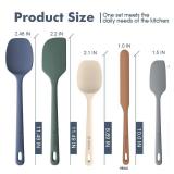 ChefAide 5 Pieces Silicone Spatula Set, Food Grade Rubber Spatula, Upgrade Strong Handle with Ergonomic Grip, Heat Resistant Up to 600°F for Nonstick Cookware, Cooking ChefAide 5 Pieces Silicone Spatula Set, Food Grade Rubber Spatula, Upgrade Strong Handle with Ergonomic Grip, Heat Resistant Up to 600°F for Nonstick Cookware, Cooking