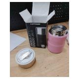 Earth&ME Stainless Steel Thermo For Hot Food 17OZ with Folding Spoon, Vacuum Insulated Food Container, Soup Thermo with Wide Mouth, Insulated Food Jar for Hot & Cold Food, Pink Earth&ME Stainless Steel Thermo For Hot Food 17OZ with Folding Spoon, Vacuum Insulated Food Container, Soup Thermo with Wide Mouth, Insulated Food Jar for Hot & Cold Food, Pink