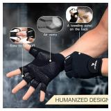 ATERCEL Workout Gloves for Men and Women, Exercise Gloves for Weight Lifting, Cycling, Gym, Training, Breathable and Snug fit (Black, L) ATERCEL Workout Gloves for Men and Women, Exercise Gloves for Weight Lifting, Cycling, Gym, Training, Breathable and Snug fit (Black, L)