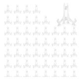 Tosnail 50 Pack 3 Inches Tall Mini Plastic Easel Stands for Small Picture, Painting, Plate, Card Display Tosnail 50 Pack 3 Inches Tall Mini Plastic Easel Stands for Small Picture, Painting, Plate, Card Display