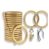BlastHome® Luxury Curtain Rings â Premium Metal with Quiet, Smooth, Removable Nylon Inserts â Pinhooks and Clips Included â 1 1/2\' Inside Diameter â 18 Rings for Two Standard C BlastHome® Luxury Curtain Rings â Premium Metal with Quiet, Smooth, Removable Nylon Inserts â Pinhooks and Clips Included â 1 1/2\' Inside Diameter â 18 Rings for Two Standard C