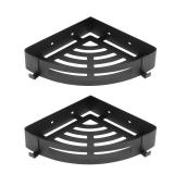 NearMoon Bathroom Corner Shelf Shower Caddy 2 Pack, No Drill 304 Stainless Steel Shower Organizer with 2 Hooks (Matte Black) NearMoon Bathroom Corner Shelf Shower Caddy 2 Pack, No Drill 304 Stainless Steel Shower Organizer with 2 Hooks (Matte Black)