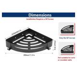 NearMoon Bathroom Corner Shelf Shower Caddy 2 Pack, No Drill 304 Stainless Steel Shower Organizer with 2 Hooks (Matte Black) NearMoon Bathroom Corner Shelf Shower Caddy 2 Pack, No Drill 304 Stainless Steel Shower Organizer with 2 Hooks (Matte Black)