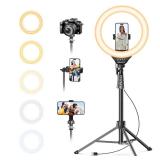 UBeesize 12'' Selfie Ring Light with 62ââ Tripod Stand for Video Recording, Live Streaming(YouTube, Instagram, TIK Tok), Compatible with Phones, Cameras and Webcams UBeesize 12'' Selfie Ring Light with 62ââ Tripod Stand for Video Recording, Live Streaming(YouTube, Instagram, TIK Tok), Compatible with Phones, Cameras and Webcams