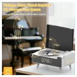 CD Player Portable with Bluetooth, Rechargeable CD Players Retro Suitcase CD Music Player with HiFi Speakers Desktop CD Player for Home Car Study Travel (White) CD Player Portable with Bluetooth, Rechargeable CD Players Retro Suitcase CD Music Player with HiFi Speakers Desktop CD Player for Home Car Study Travel (White)