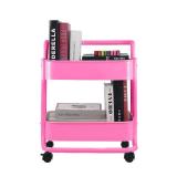 Melody House 2-Tier Metal Mesh Rolling Cart Storage Organizer with Utility Handle and Wheels, Multi-Functional Storage Trolley for Office Living Room Kitchen, Pink Melody House 2-Tier Metal Mesh Rolling Cart Storage Organizer with Utility Handle and Wheels, Multi-Functional Storage Trolley for Office Living Room Kitchen, Pink