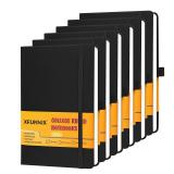 Lined Journals for Writing, A5 Notebooks (5.7 x 8'') with 160 Pages, 100 GSM Premium Paper, Ribbon Bookmark, Elastic Band & Inner Pocket - Perfect for Work, Journaling, Note-Taking & Gifting (Black - Lined Journals for Writing, A5 Notebooks (5.7 x 8'') with 160 Pages, 100 GSM Premium Paper, Ribbon Bookmark, Elastic Band & Inner Pocket - Perfect for Work, Journaling, Note-Taking & Gifting (Black -