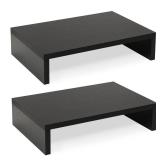 TEAMIX Wood Monitor Stand Riser-2 Pack, 2 Tier Adjustable Monitor Stand Dual Monitor Riser for 2 Monitors/Laptop/PC Black Computer Stand for Desk TEAMIX Wood Monitor Stand Riser-2 Pack, 2 Tier Adjustable Monitor Stand Dual Monitor Riser for 2 Monitors/Laptop/PC Black Computer Stand for Desk