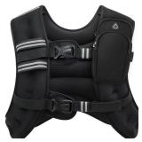ZELUS Weighted Vest, 6lb/8lb/12lb/16lb/20lb/25lb/30lb Weight Vest with Reflective Stripe for Workout, Strength Training, Running, Fitness, Muscle Building, Weight Loss, Weightlifting, Black(25 lb) ZELUS Weighted Vest, 6lb/8lb/12lb/16lb/20lb/25lb/30lb Weight Vest with Reflective Stripe for Workout, Strength Training, Running, Fitness, Muscle Building, Weight Loss, Weightlifting, Black(25 lb)