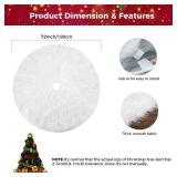 72 Inch Christmas Tree Skirt Faux Fur Snow White Luxury Plush Large Size Fluffy Home Holiday Decor Xmas Gift 72 Inch Christmas Tree Skirt Faux Fur Snow White Luxury Plush Large Size Fluffy Home Holiday Decor Xmas Gift
