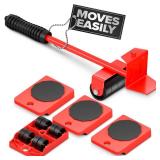 Furniture Lifter Tool & Furniture Moving Sliders Set 360° Rotating Wheels Up to 220 lbs, Refrigerator Movers Sliders with Smooth Glide, Non-Scratch Design for Hardwood Floors, Home & Office Applian Furniture Lifter Tool & Furniture Moving Sliders Set 360° Rotating Wheels Up to 220 lbs, Refrigerator Movers Sliders with Smooth Glide, Non-Scratch Design for Hardwood Floors, Home & Office Applian