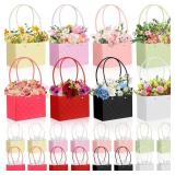 OdoVow 24 PCS Paper Flower Gift Bags, Bouquet Storage Bucket With Handles, 8 Colors Flower Wrap Bag, Arranging Bags, Bouquet Gift Boxes for Arrangements, Wedding, Birthday, Valentine's, Mother's Day OdoVow 24 PCS Paper Flower Gift Bags, Bouquet Storage Bucket With Handles, 8 Colors Flower Wrap Bag, Arranging Bags, Bouquet Gift Boxes for Arrangements, Wedding, Birthday, Valentine's, Mother's Day