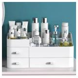 MIUOPUR White Makeup Organizer for Vanity, with 3 Drawers, Large Capacity, Ideal for Make up, Cosmetic, Skin care, Suitable for Bathroom Counter, Dressers, Desk MIUOPUR White Makeup Organizer for Vanity, with 3 Drawers, Large Capacity, Ideal for Make up, Cosmetic, Skin care, Suitable for Bathroom Counter, Dressers, Desk