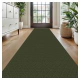 KOZYFLY Runner Rug 2x10 Ft Washable Runners for Hallways Non Slip Rubber Backed Kitchen Runners, Braided Cotton Entryway Runner Indoor, Floor Carpet for Hallway Kitchen Entryway, Dark Green KOZYFLY Runner Rug 2x10 Ft Washable Runners for Hallways Non Slip Rubber Backed Kitchen Runners, Braided Cotton Entryway Runner Indoor, Floor Carpet for Hallway Kitchen Entryway, Dark Green