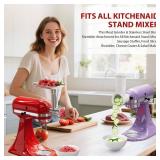21Pcs Meat Grinder & Cheese Grater Attachment for KitchenAid Stand Mixer, with 4 Grinding Plates, Metal Sausage Stuffer Tubes, 4 Slicer Shredder Attachment, Kitchen Aid Accessories and Attachments 21Pcs Meat Grinder & Cheese Grater Attachment for KitchenAid Stand Mixer, with 4 Grinding Plates, Metal Sausage Stuffer Tubes, 4 Slicer Shredder Attachment, Kitchen Aid Accessories and Attachments