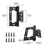 goldenwarm 24 Pack Matte Black Door Hinges 4inch x 3inch, Non-Mortise, Easy Installation for Both Interiors and Exteriors - Stainless Steel Door Hardware Flat Black Door Hinge, 3mm Thickness goldenwarm 24 Pack Matte Black Door Hinges 4inch x 3inch, Non-Mortise, Easy Installation for Both Interiors and Exteriors - Stainless Steel Door Hardware Flat Black Door Hinge, 3mm Thickness