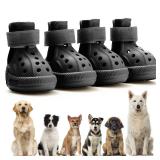 Dog Shoes for Hot Pavement,Non-Slip Waterproof Breathable Easy to Clean Put On and Take Off Dog Boots,Paw Protector for Hot Summer Roads Winter Snow (Black, Size 6:(2.17\'x2.76\')(L*W)) Dog Shoes for Hot Pavement,Non-Slip Waterproof Breathable Easy to Clean Put On and Take Off Dog Boots,Paw Protector for Hot Summer Roads Winter Snow (Black, Size 6:(2.17\'x2.76\')(L*W))