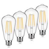 3-Pack Vintage LED Edison Bulbs 100W Equivalent 1400LM High Brightness 8W ST58 LED Filament Light Bulbs 3000K Warm White E26 Medium Base CRI90+ Antique Clear Glass for Home Dinning Room, Non-dimmable 3-Pack Vintage LED Edison Bulbs 100W Equivalent 1400LM High Brightness 8W ST58 LED Filament Light Bulbs 3000K Warm White E26 Medium Base CRI90+ Antique Clear Glass for Home Dinning Room, Non-dimmable