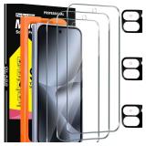 Milomdoi 3 Pack Tempered Glass for Google Pixel 10 Pro Fold Screen Protector with 3 Pack Camera Lens Protector, Ultra 9H Accessories [Phone Case Friendly] Mounting Frame