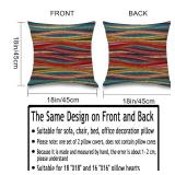ARPTCN Vintage Boho Rainbow Pillow Covers - Abstract Modern Oil Painting Pillow Covers Themed Decorative for Couch Sofa Bed Living Room Bedroom 18x18 inches Set of 2, Throw Pillow Covers ARPTCN Vintage Boho Rainbow Pillow Covers - Abstract Modern Oil Painting Pillow Covers Themed Decorative for Couch Sofa Bed Living Room Bedroom 18x18 inches Set of 2, Throw Pillow Covers