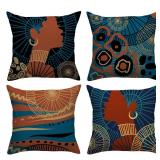 FARMNALL African Throw Pillow Covers 18x18 Set of 4 Black Girl Women Lady Pillow Case Kwanzaa Juneteenth Black History Month Decorations and Supplies FARMNALL African Throw Pillow Covers 18x18 Set of 4 Black Girl Women Lady Pillow Case Kwanzaa Juneteenth Black History Month Decorations and Supplies