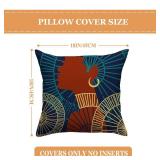 FARMNALL African Throw Pillow Covers 18x18 Set of 4 Black Girl Women Lady Pillow Case Kwanzaa Juneteenth Black History Month Decorations and Supplies FARMNALL African Throw Pillow Covers 18x18 Set of 4 Black Girl Women Lady Pillow Case Kwanzaa Juneteenth Black History Month Decorations and Supplies