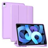 Arae for iPad Air 6th Generation Case 11 inch 2024, iPad Air 5th / iPad Air 4th Generation case 10.9 inch, Trifold Kickstand Smart Cover Auto Wake with Pencil Holder, Light Purple Arae for iPad Air 6th Generation Case 11 inch 2024, iPad Air 5th / iPad Air 4th Generation case 10.9 inch, Trifold Kickstand Smart Cover Auto Wake with Pencil Holder, Light Purple