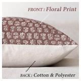 Foindtower Set of 2 Decorative Neutral Floral Print Throw Pillow Covers Vintage Accent Farmhouse Cushion Covers Boho Home Decor for Sofa Couch Chair Bedroom Living Room,20Ã20 Inch,Wine Red Foindtower Set of 2 Decorative Neutral Floral Print Throw Pillow Covers Vintage Accent Farmhouse Cushion Covers Boho Home Decor for Sofa Couch Chair Bedroom Living Room,20Ã20 Inch,Wine Red