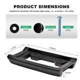 JNXIJ License Plate Bumper Guard, 2.2\' Thick Heavy Duty License Plate Mount Protector with Screws, Flexible EVA Tag Frame Protects Bumper from Scratches for Sedans Trucks SUVs JNXIJ License Plate Bumper Guard, 2.2\' Thick Heavy Duty License Plate Mount Protector with Screws, Flexible EVA Tag Frame Protects Bumper from Scratches for Sedans Trucks SUVs